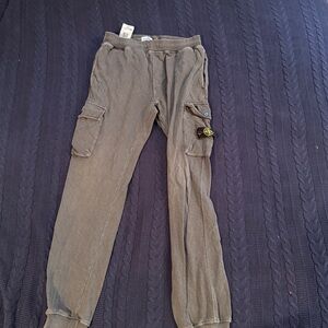 Stone Island Sweat Pants with Logo Patch